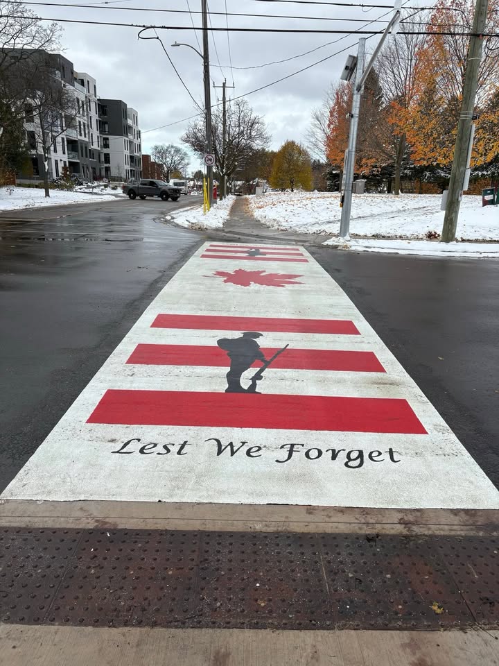 So proud that Kitchener now has its own Veterans Crosswalk, a powerful symbol of respect and remembrance.