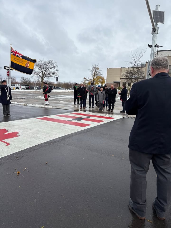 So proud that Kitchener now has its own Veterans Crosswalk, a powerful symbol of respect and remembrance.