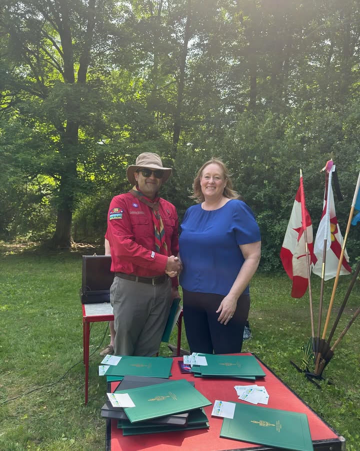 Thank you to the 24th Kitchener Scout Group for inviting me to present awards to your dedicated members and for honouring the @scoutscanada values and mission…
