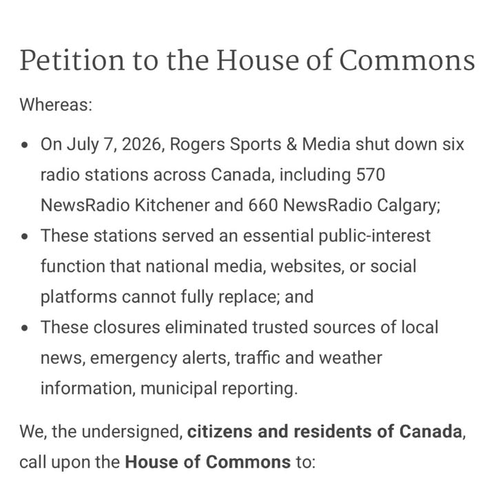 Local journalism makes for a healthy democracy. I'm proud to be the sponsor of this petition calling on the government to take action.